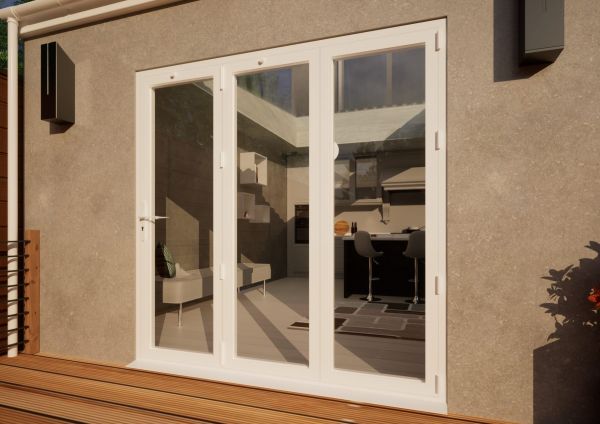 Aluminium Bifold Door - 2100mm White - 3 Right