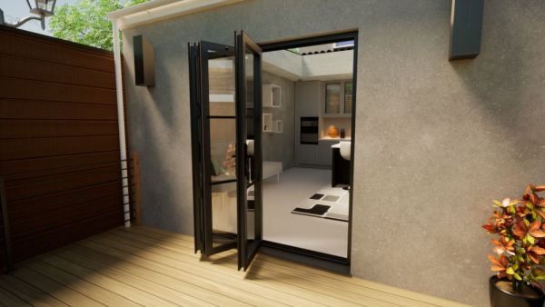 Heritage Aluminium Bifold Door - 1800mm Grey - 3 Left