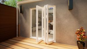 Aluminium Bifold Door - 1800mm White - 3 Right