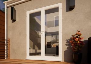 PVC French Door - 1500mm White Open Out