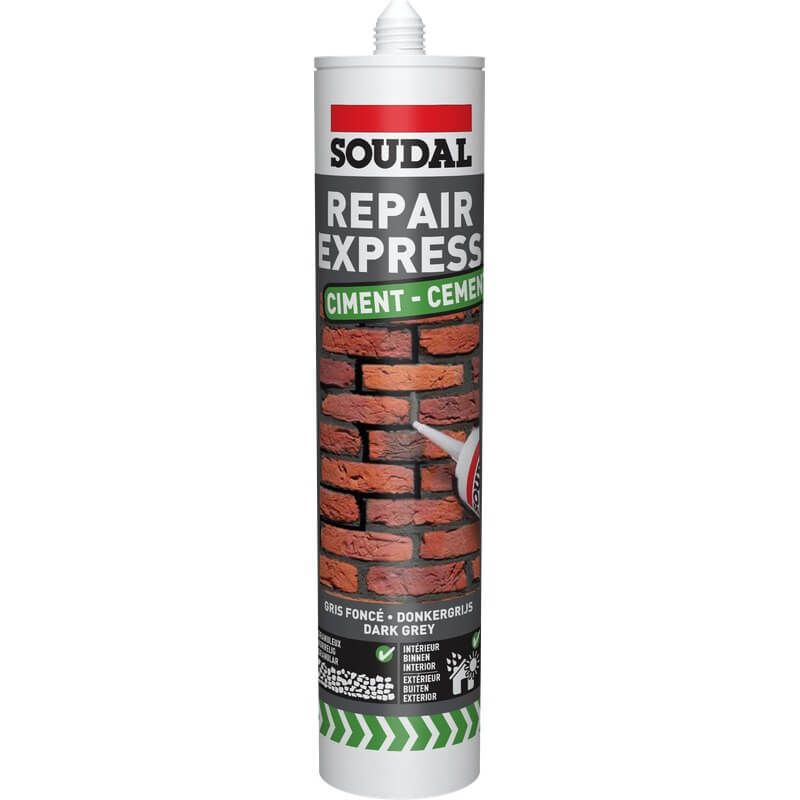 Soudal Repair Express Cement - Dark Grey 290ml - Pack of 54