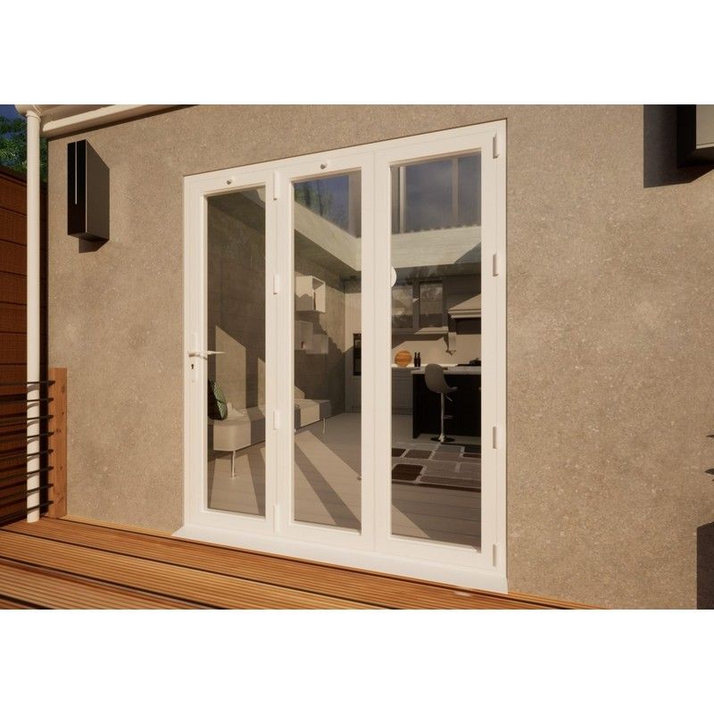 Aluminium Bifold Door - 1800mm White - 3 Right