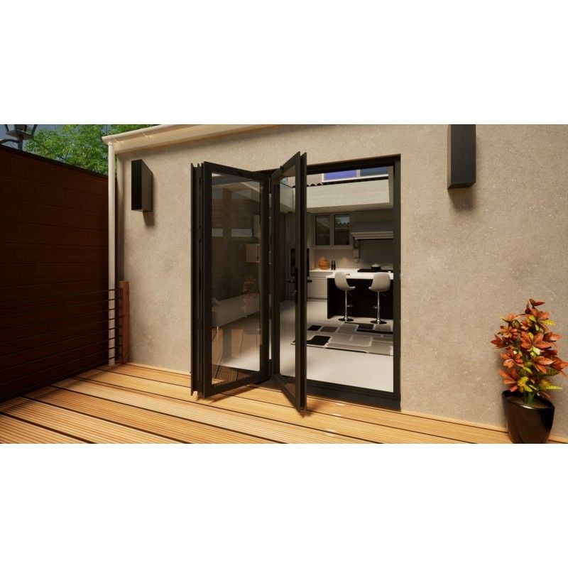 Aluminium Bifold Door Part Q Compliant - 2100mm Anthracite Grey - 3 Left