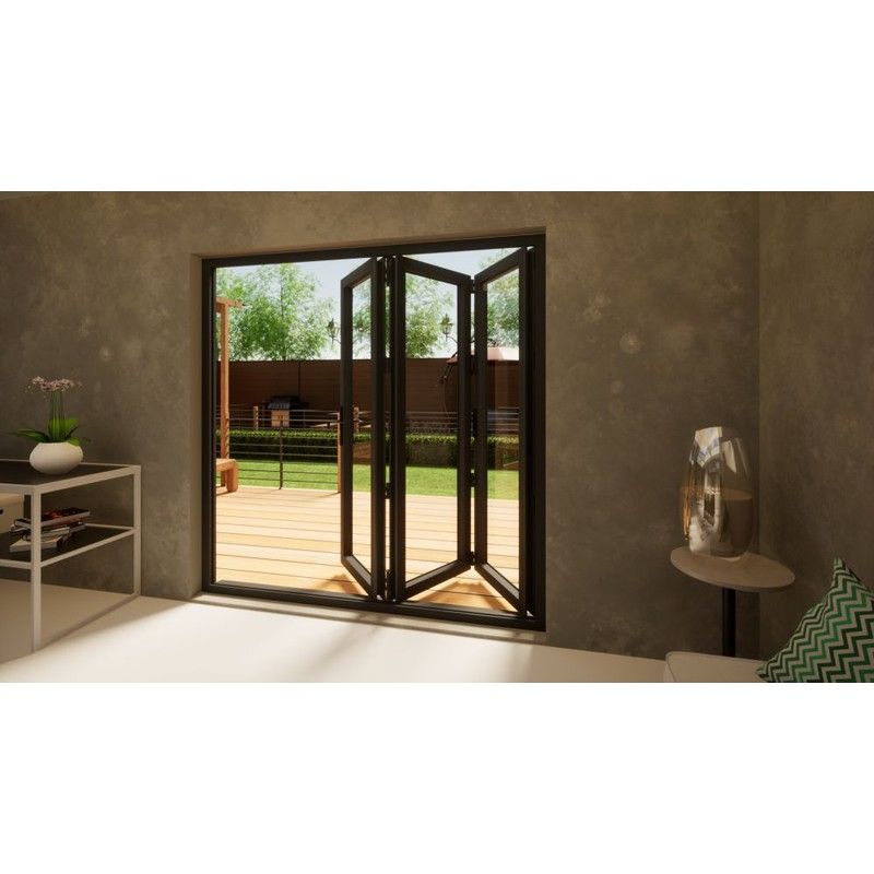 Aluminium Bifold Door Part Q Compliant - 2100mm Anthracite Grey - 3 Left