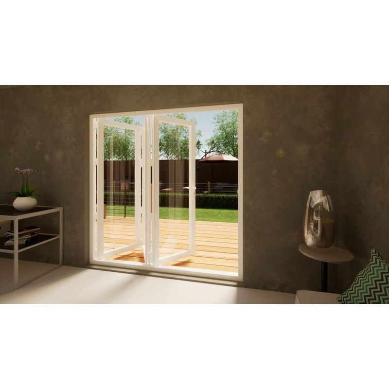 Aluminium Bifold Door Part Q Compliant - 2100mm White - 3 Right