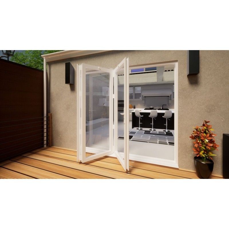 Aluminium Bifold Door - 2400mm White - 3 Left