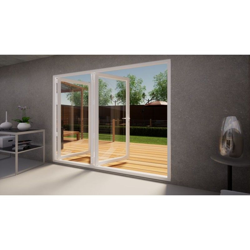Aluminium Bifold Door Part Q Compliant - 2700mm White - 3 Right