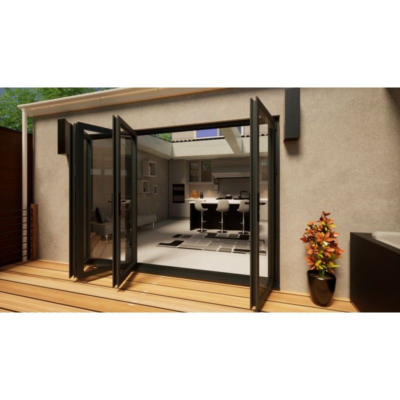 Aluminium Bifold Door - 3000mm Anthracite Grey - 3 Left 1 Right