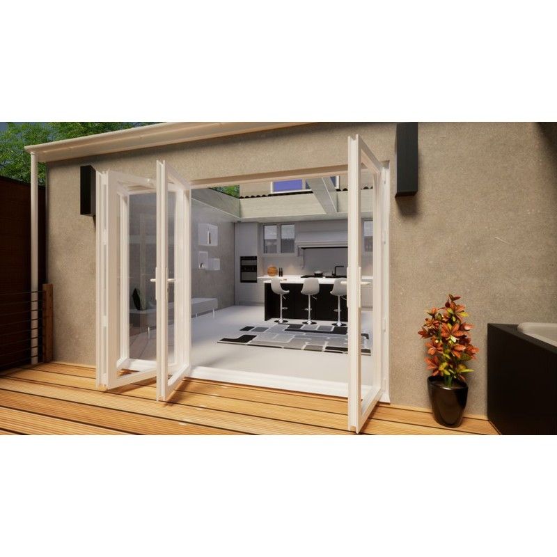 Aluminium Bifold Door - 3000mm White - 3 Left 1 Right