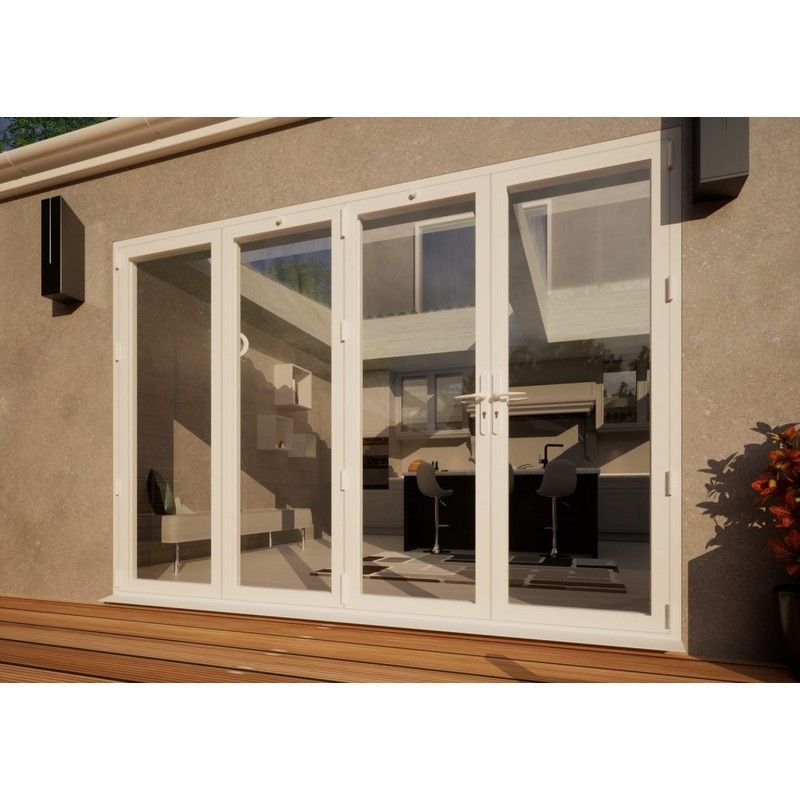Aluminium Bifold Door Part Q Compliant - 3000mm White - 3 Left 1 Right