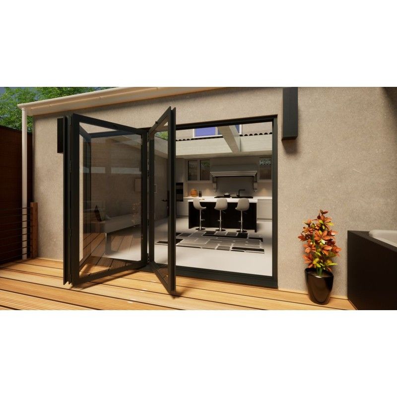 Aluminium Bifold Door - 3000mm Anthracite Grey - 3 Left