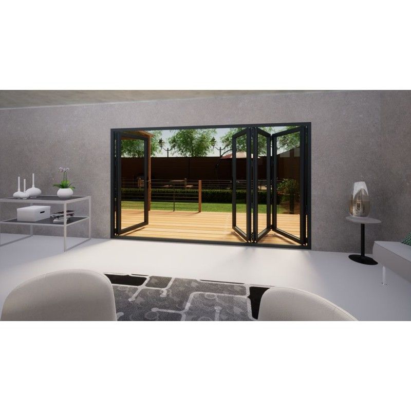 Aluminium Bifold Door - 3600mm Anthracite Grey - 3 Left 1 Right