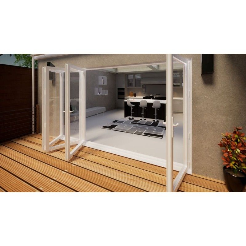 Aluminium Bifold Door - 3600mm White - 3 Left 1 Right