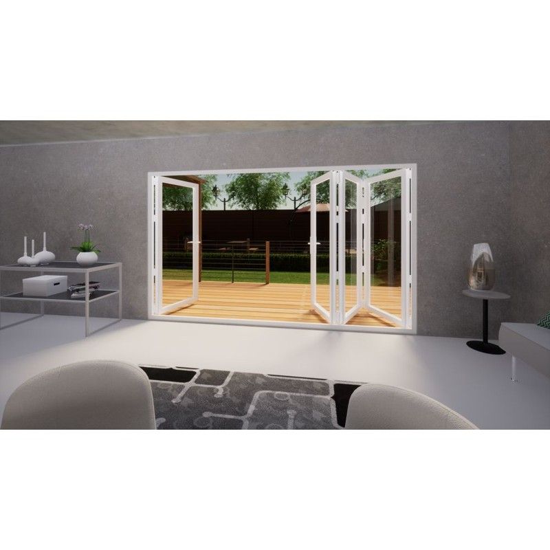 Aluminium Bifold Door Part Q Compliant - 3600mm White - 3 Left 1 Right