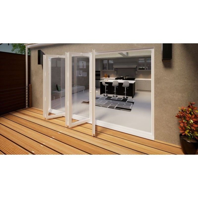 Aluminium Bifold Door Part Q Compliant - 3600mm White - 5 Left