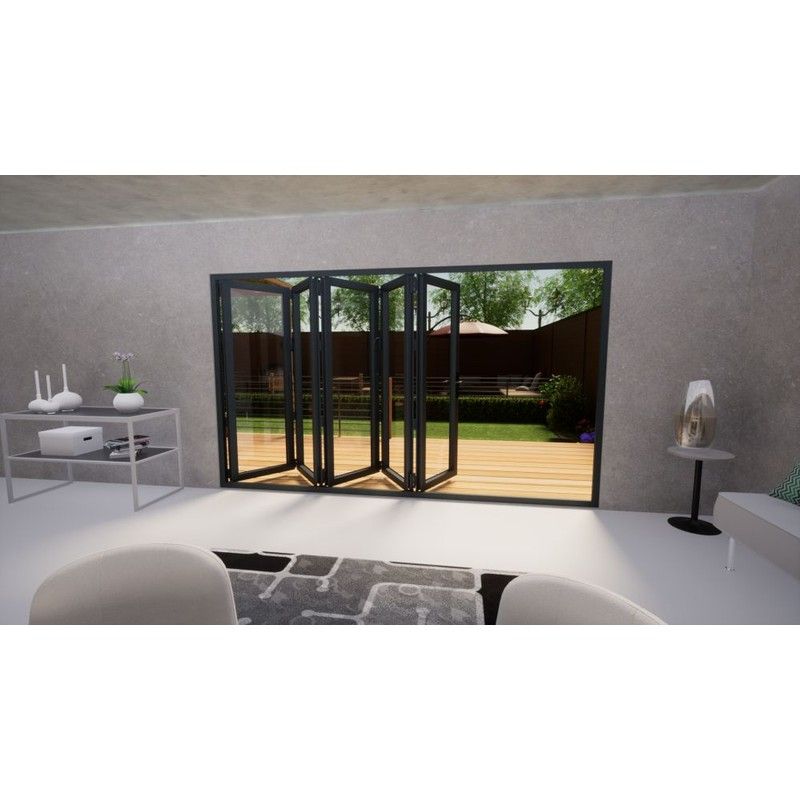 Aluminium Bifold Door Part Q Compliant - 3600mm Anthracite Grey - 5 Right