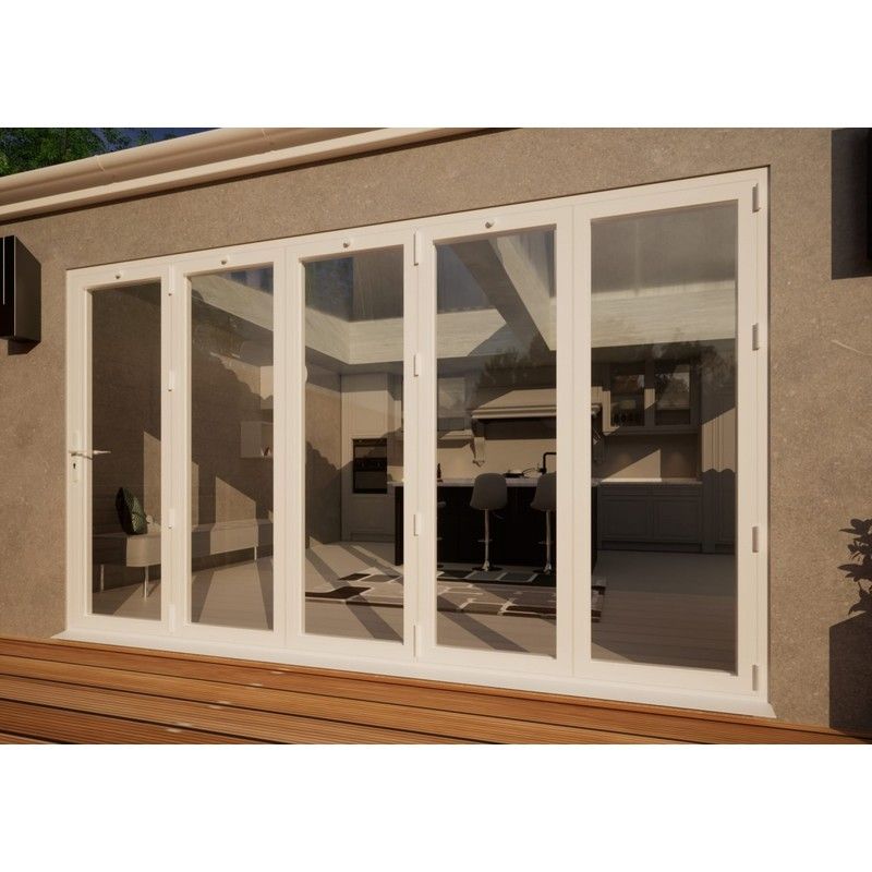 Aluminium Bifold Door - 3600mm White - 5 Right