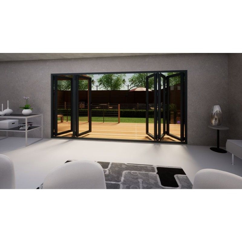 Aluminium Bifold Door - 4200mm Anthracite Grey - 3 Left 3 Right