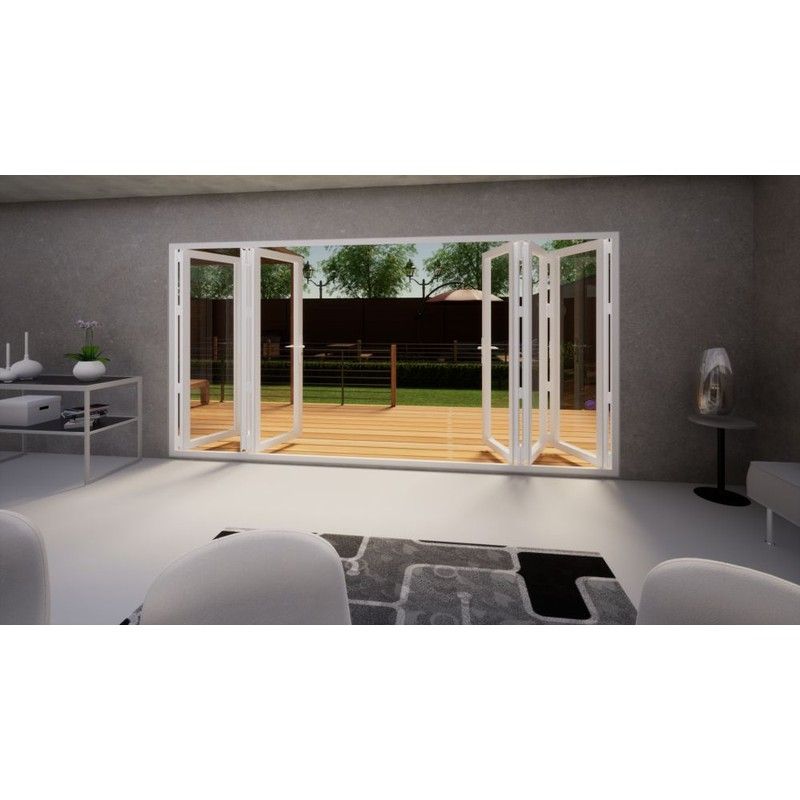 Aluminium Bifold Door - 4200mm White - 3 Left 3 Right
