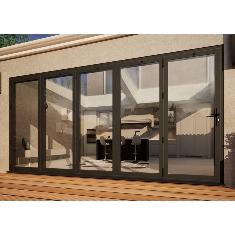 Aluminium Bifold Door - 4200mm Anthracite Grey - 5 Left