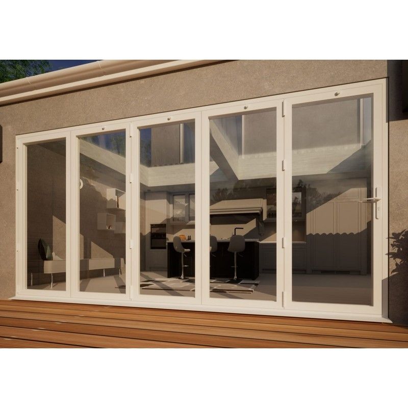 Aluminium Bifold Door - 4200mm White - 5 Left