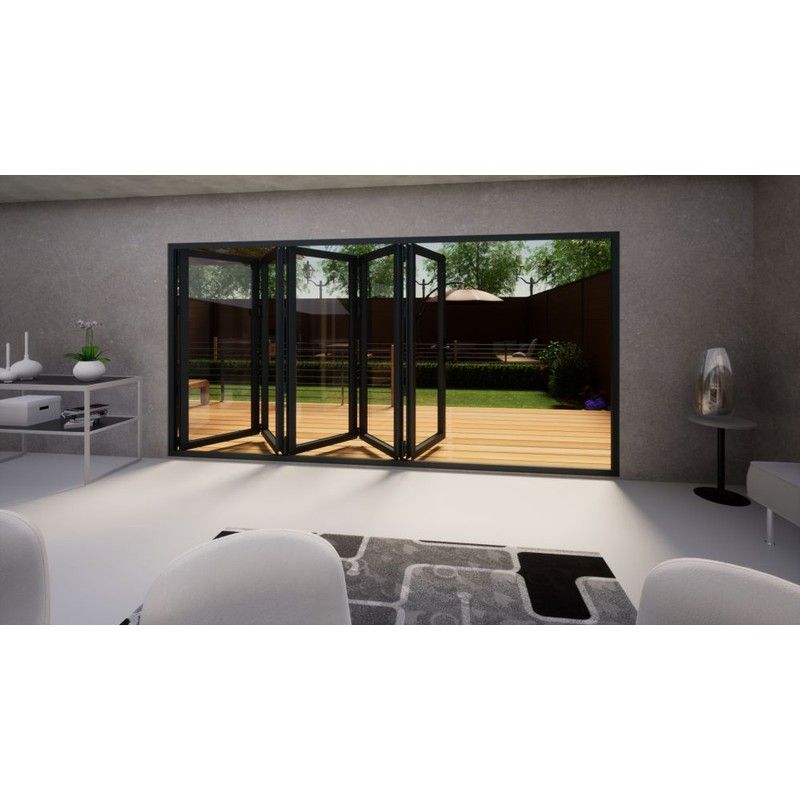 Aluminium Bifold Door Part Q Compliant - 4200mm Anthracite Grey - 5 Right