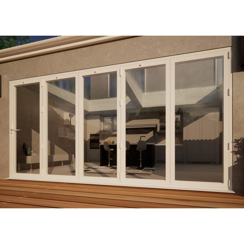 Aluminium Bifold Door - 4200mm White - 5 Right