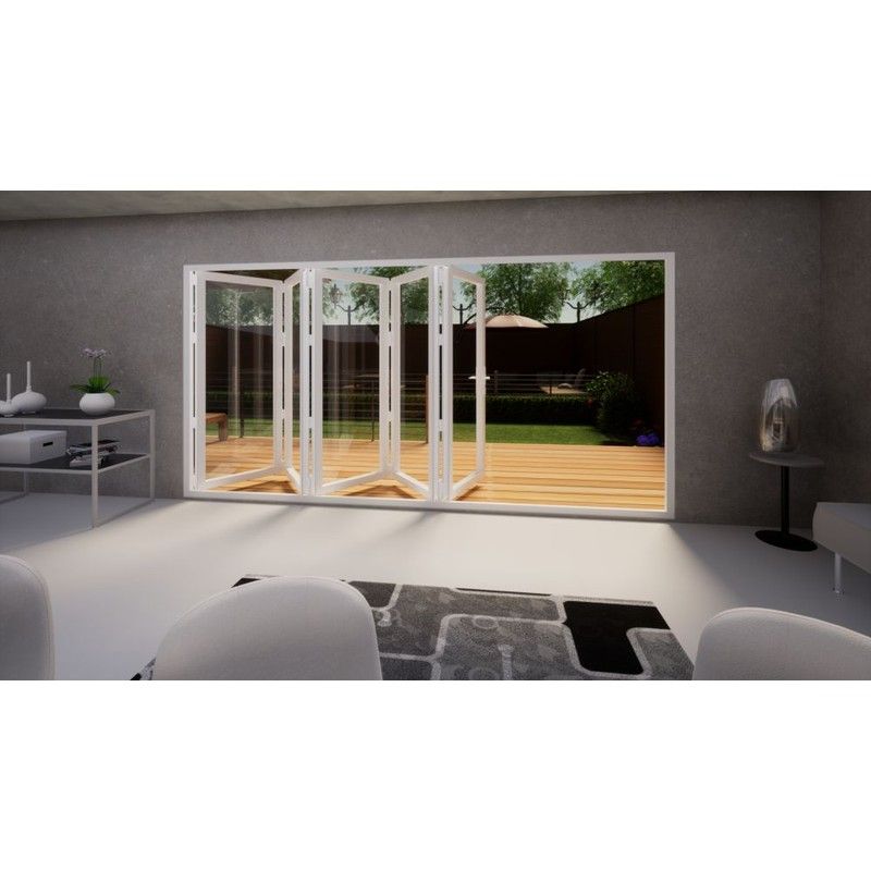 Aluminium Bifold Door - 4200mm White - 5 Right