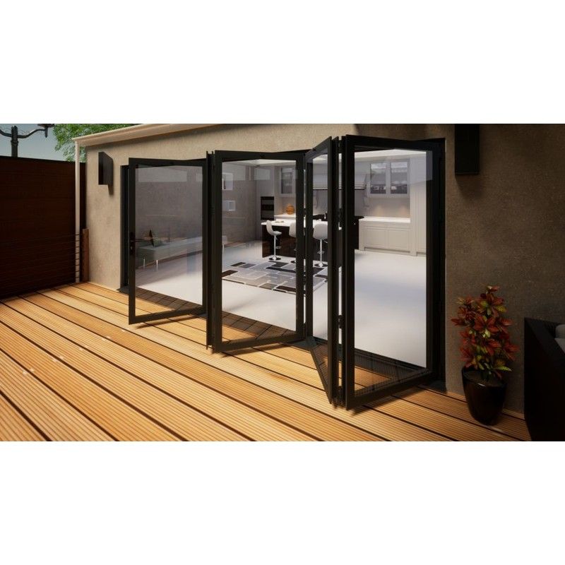 Aluminium Bifold Door Part Q Compliant - 4800mm Anthracite Grey - 5 Right