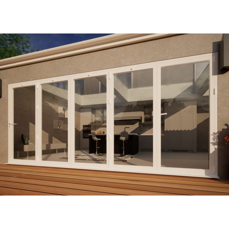 Aluminium Bifold Door - 4800mm White - 5 Right