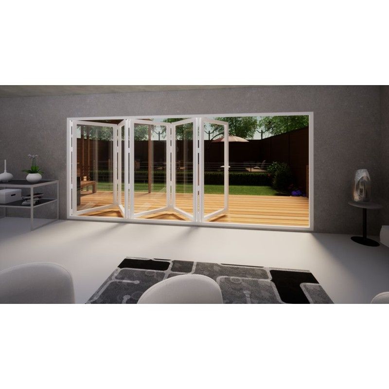 Aluminium Bifold Door - 4800mm White - 5 Right