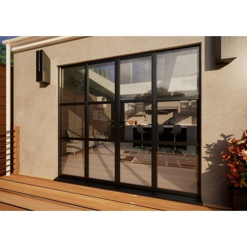 Aluminium Heritage French Door - 2400mm Black