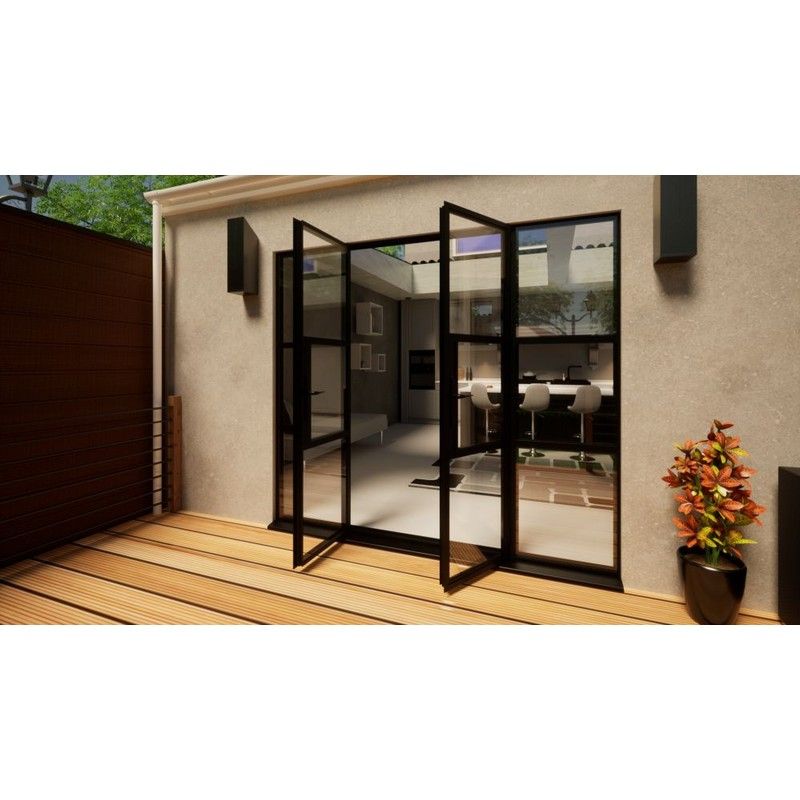 Aluminium Heritage French Door - 2400mm Black