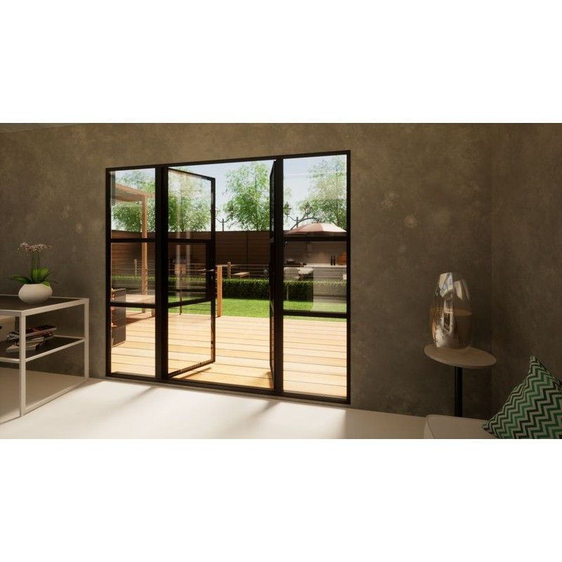 Aluminium Heritage French Door - 2400mm Black