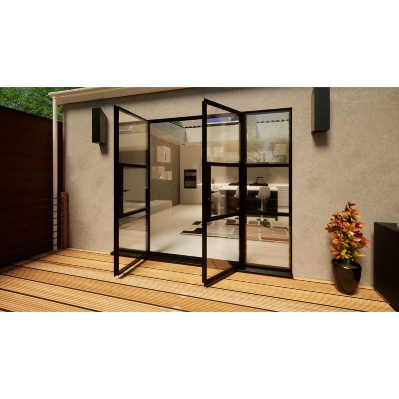 Aluminium Heritage French Door - 2700mm Black