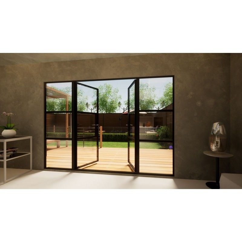 Aluminium Heritage French Door - 3000mm Black