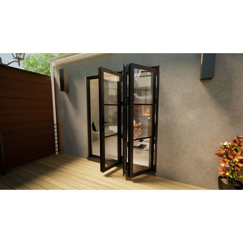 Heritage Aluminium Bifold Door - 1800mm Grey - 3 Right