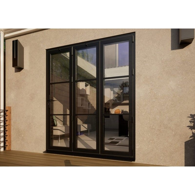 Heritage Aluminium Bifold Door Part Q Compliant - 1800mm Grey - 3 Right