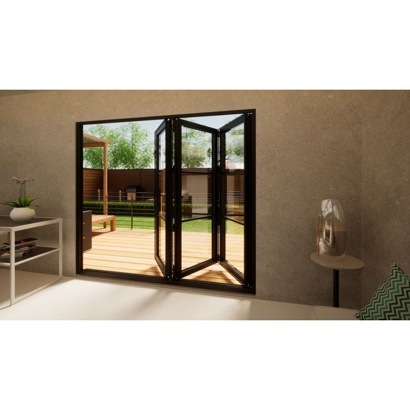 Heritage Aluminium Bifold Door - 2400mm Black - 3 Left