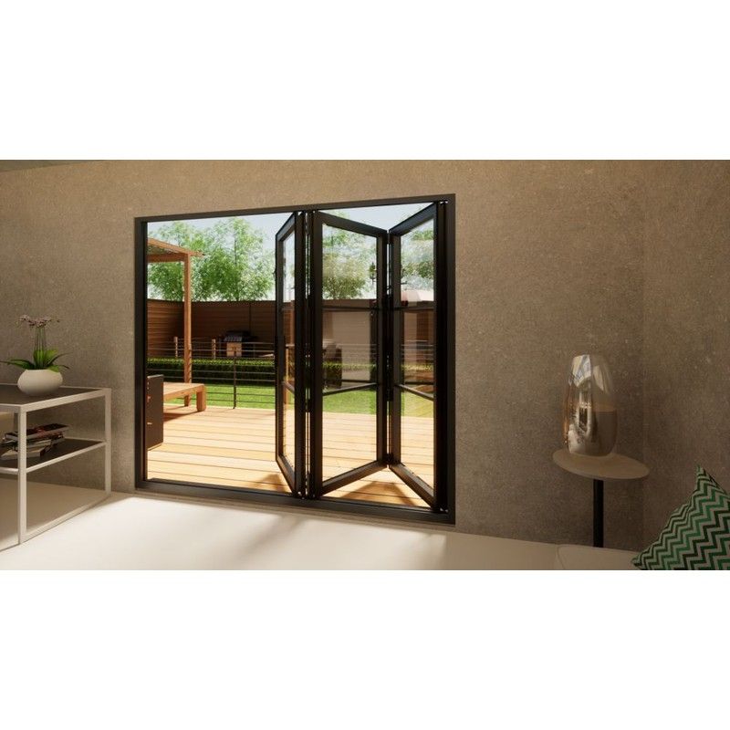 Heritage Aluminium Bifold Door Part Q Compliant - 2400mm Grey - 3 Left