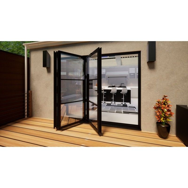 Heritage Aluminium Bifold Door - 2700mm Black - 3 Left