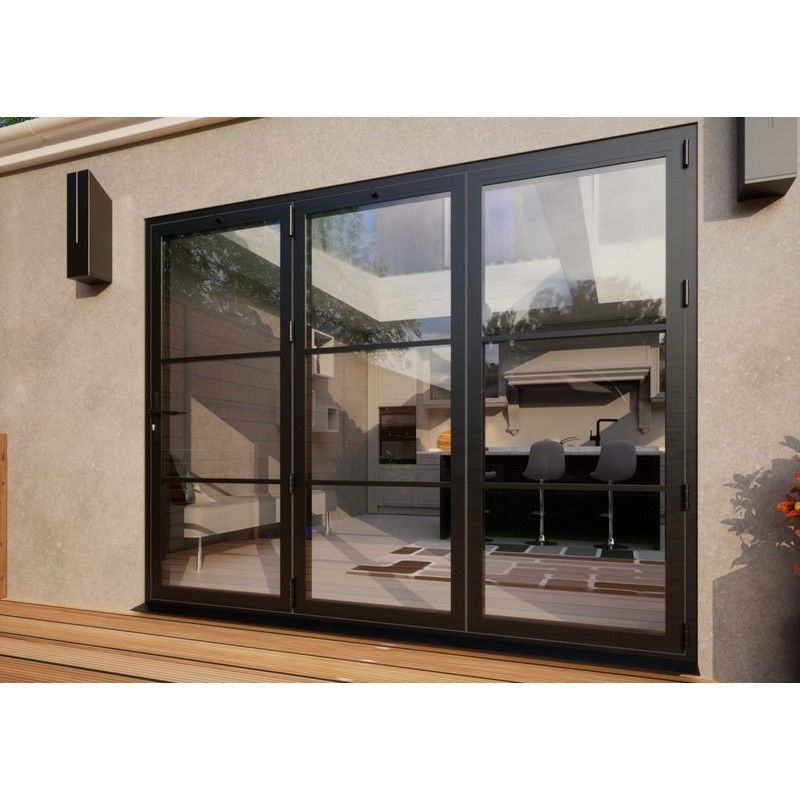 Heritage Aluminium Bifold Door - 2700mm Grey - 3 Right