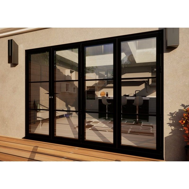 Heritage Aluminium Bifold Door - 3000mm Black - 1 Left 3 Right