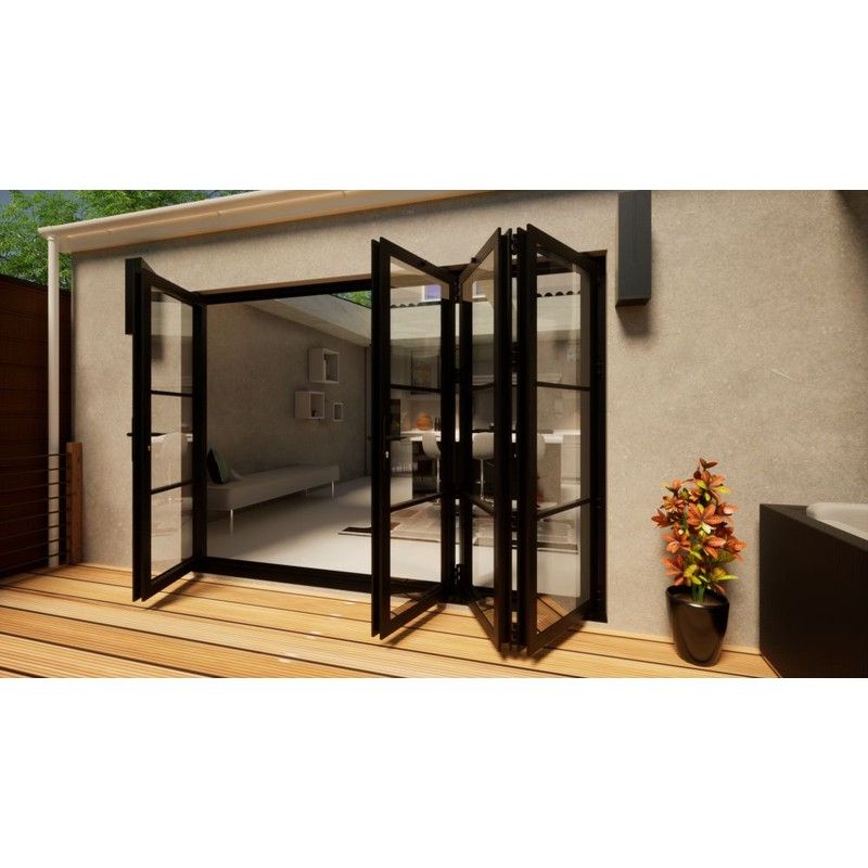 Heritage Aluminium Bifold Door - 3000mm Black - 1 Left 3 Right