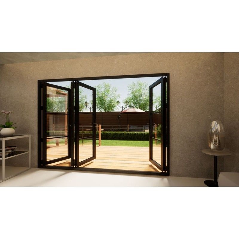 Heritage Aluminium Bifold Door Part Q Compliant - 3000mm Black - 1 Left 3 Right
