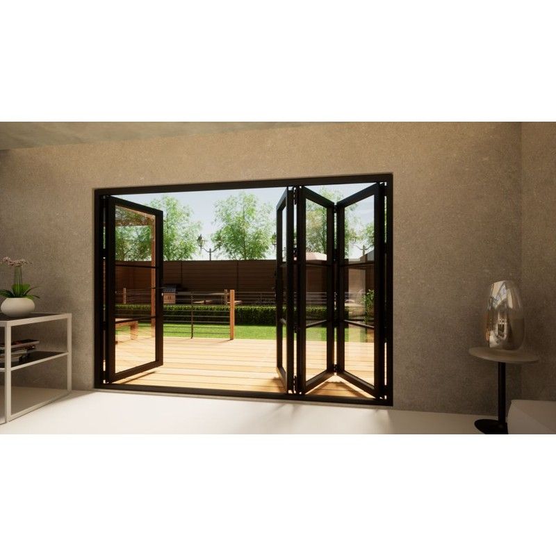 Heritage Aluminium Bifold Door Part Q Compliant - 3000mm Black - 3 Left 1 Right