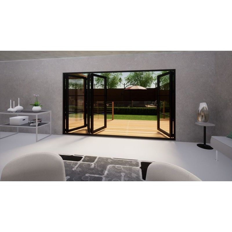 Heritage Aluminium Bifold Door Part Q Compliant - 3600mm Black - 1 Left 3 Right