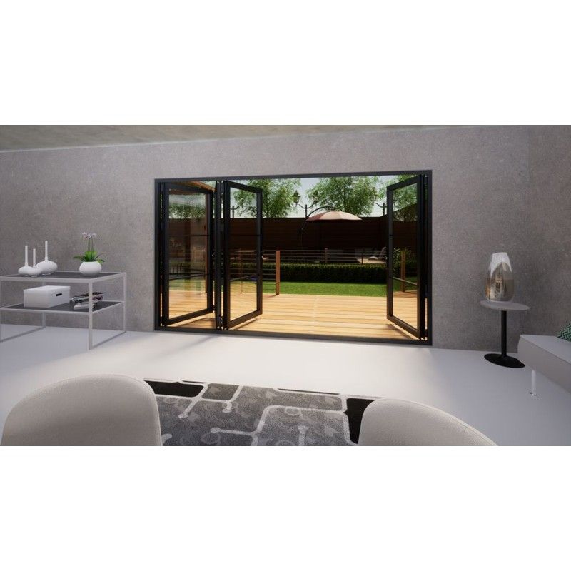 Heritage Aluminium Bifold Door Part Q Compliant - 3600mm Grey - 1 Left 3 Right