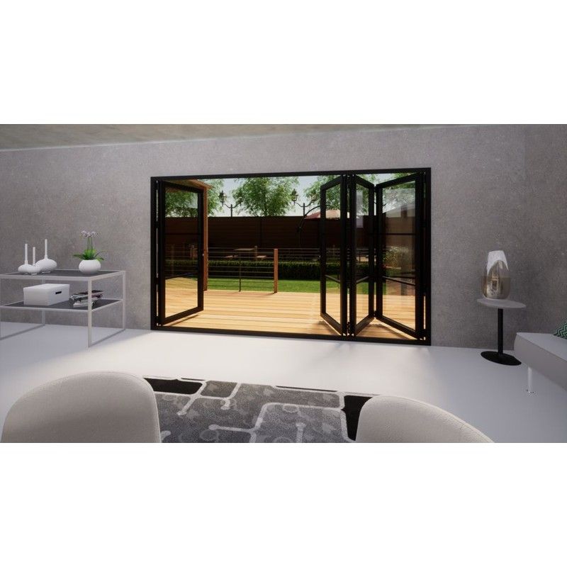 Heritage Aluminium Bifold Door Part Q Compliant - 3600mm Black - 3 Left 1 Right