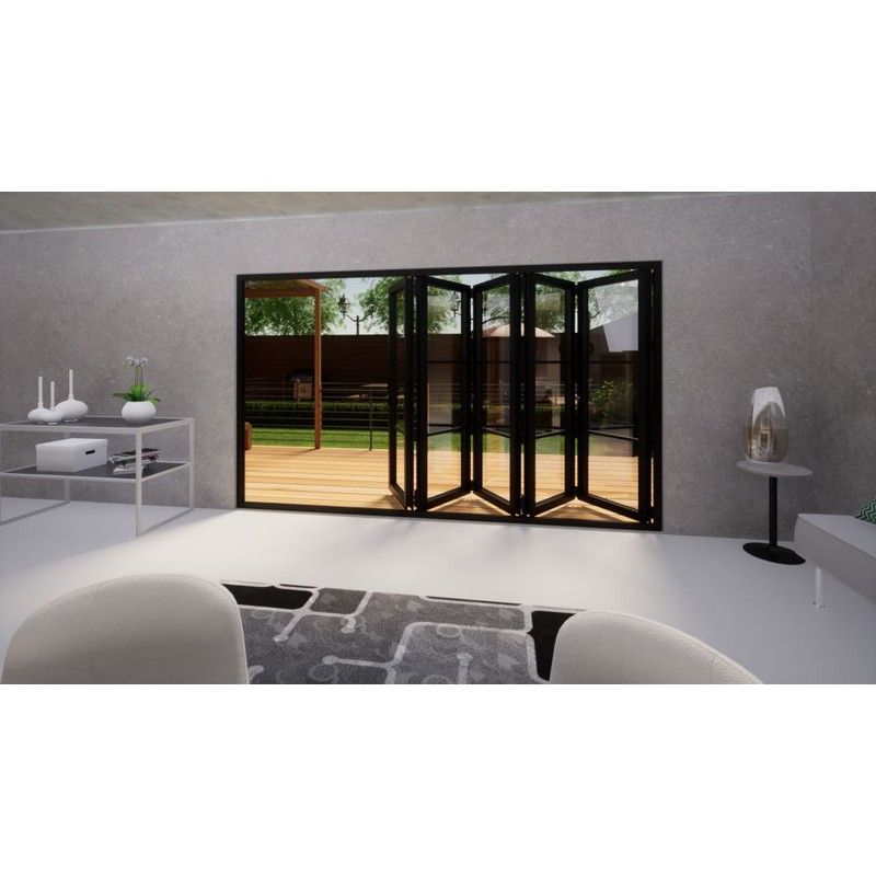 Heritage Aluminium Bifold Door - 3600mm Black - 5 Left